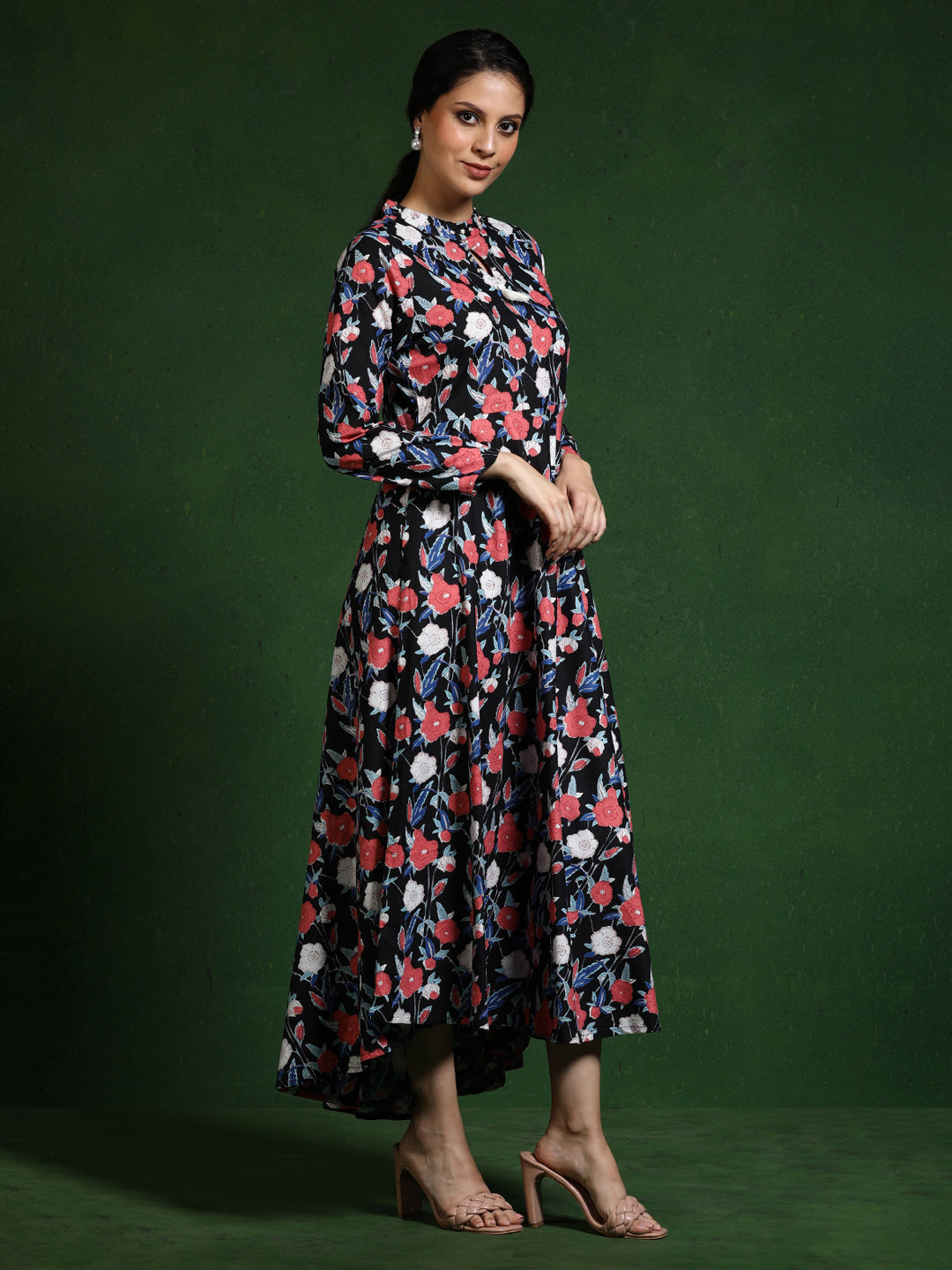 Floral Printed A-Line Pure Cotton Dress