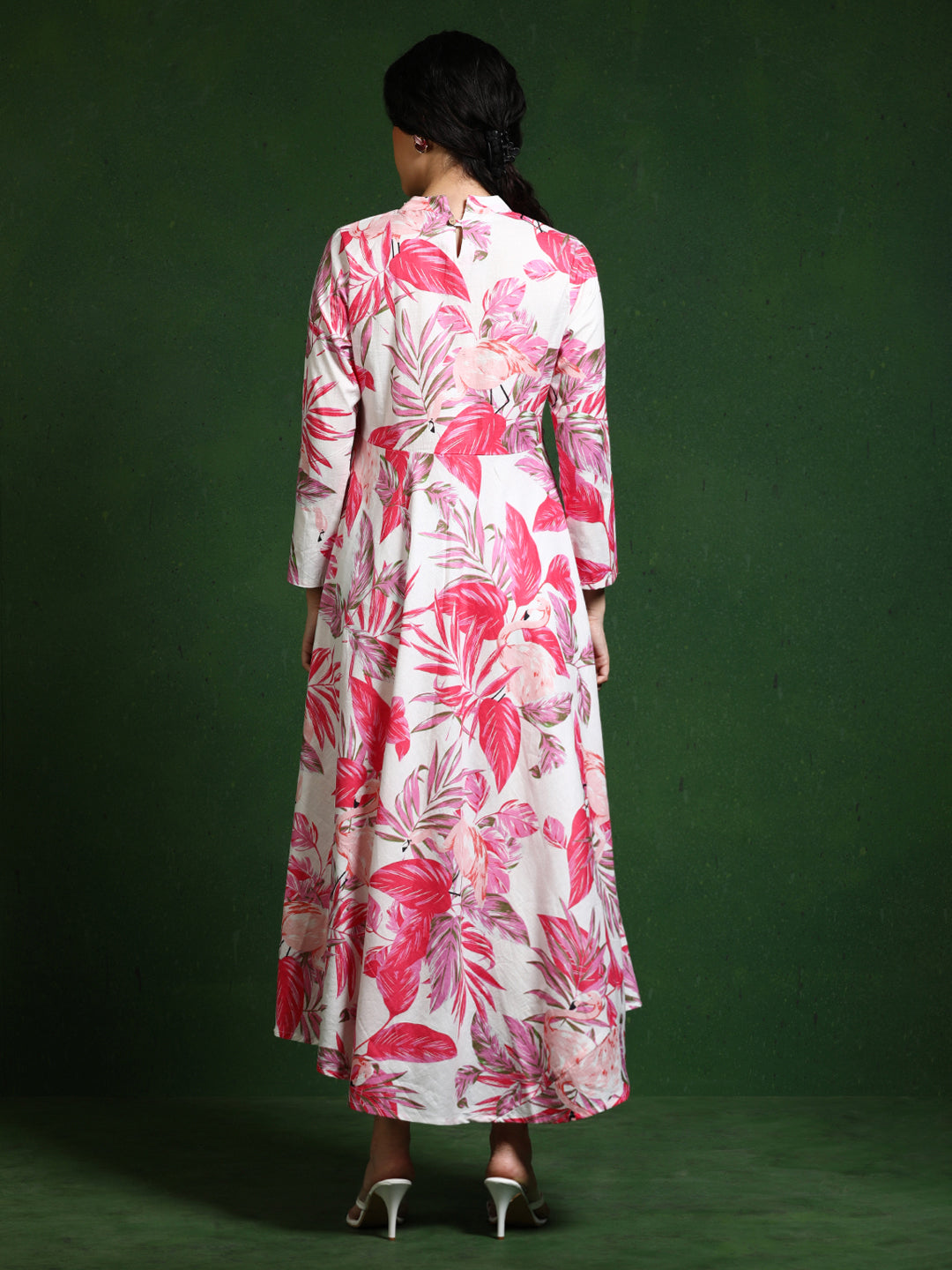 Floral Printed A-Line Pure Cotton Dress