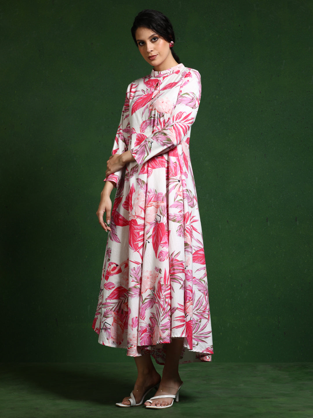 Floral Printed A-Line Pure Cotton Dress