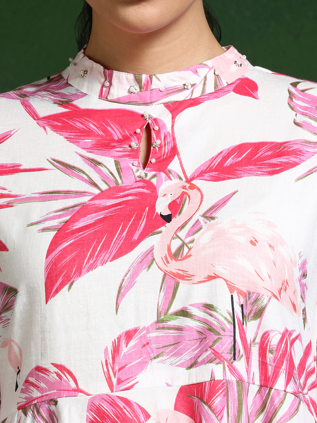 Floral Printed A-Line Pure Cotton Dress