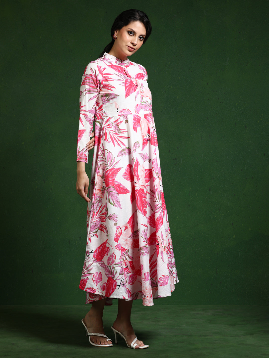 Floral Printed A-Line Pure Cotton Dress