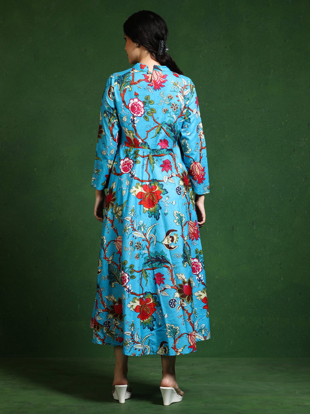 Floral Printed A-Line Pure Cotton Dress