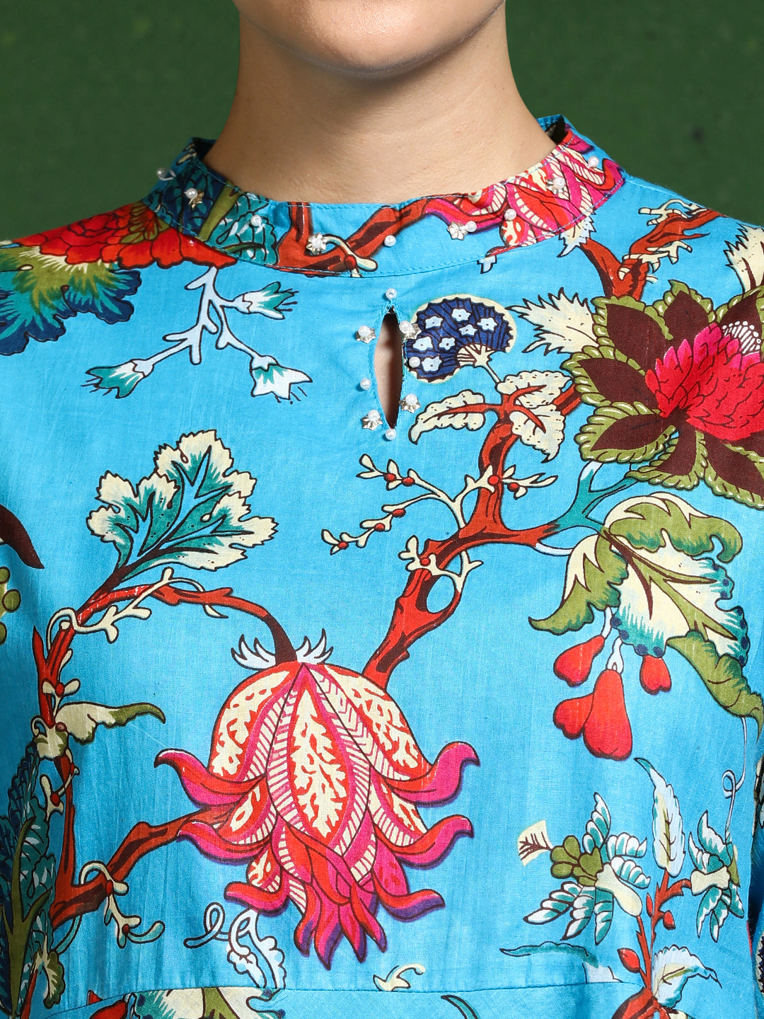 Floral Printed A-Line Pure Cotton Dress