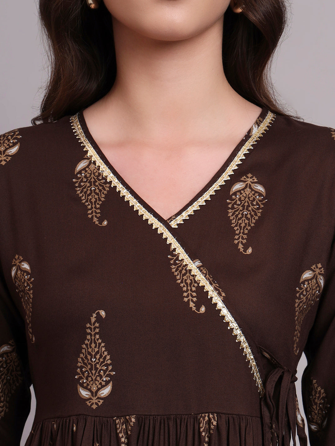 Floral Embroidered A-Line Ethnic Dress