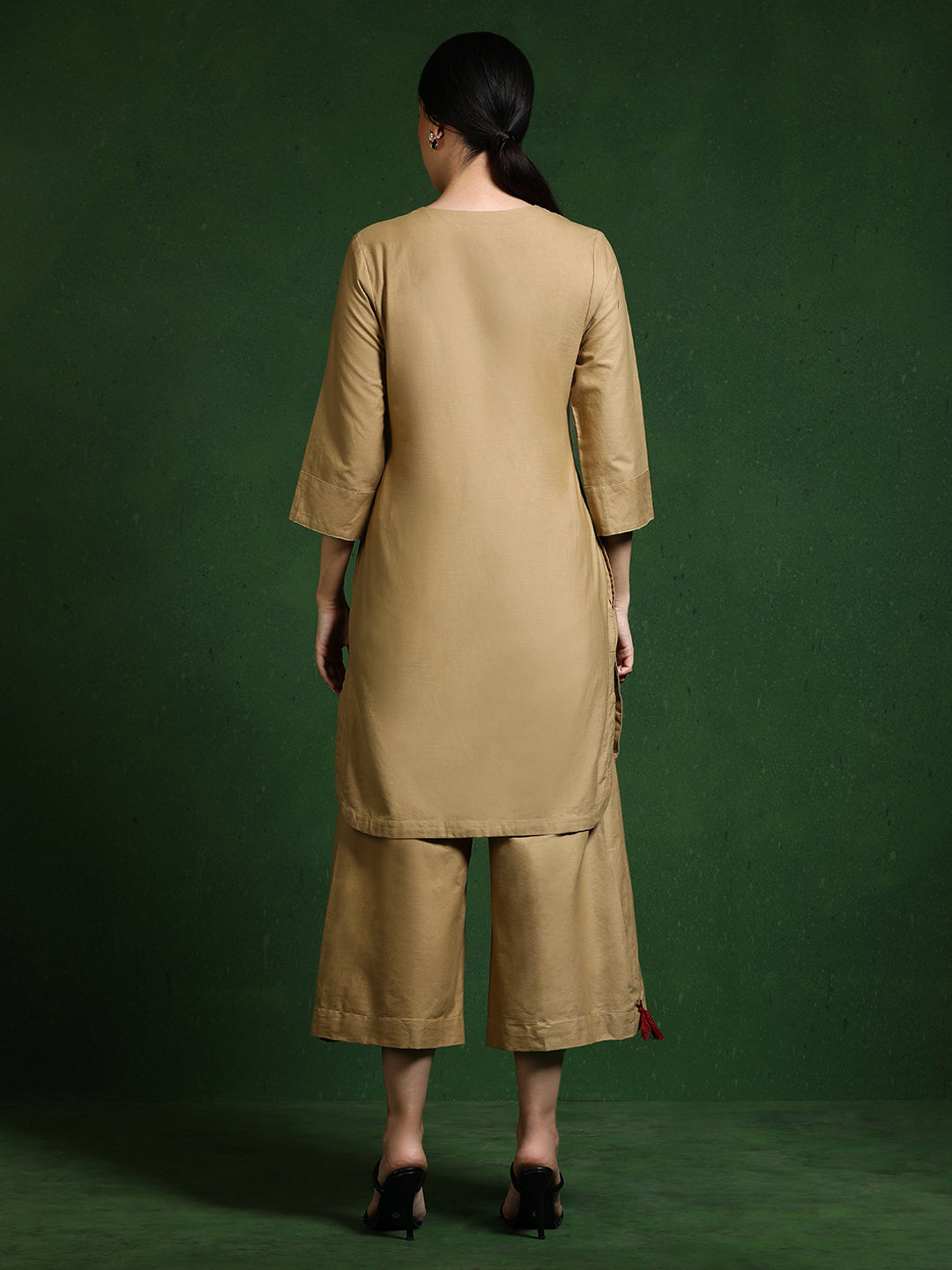 Pure cotton Solid kurta sets with palazzo