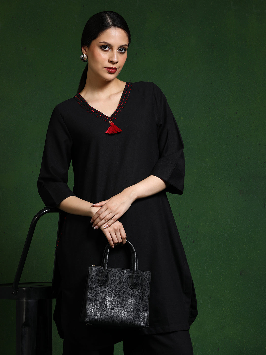 Pure cotton Solid kurta sets with palazzo