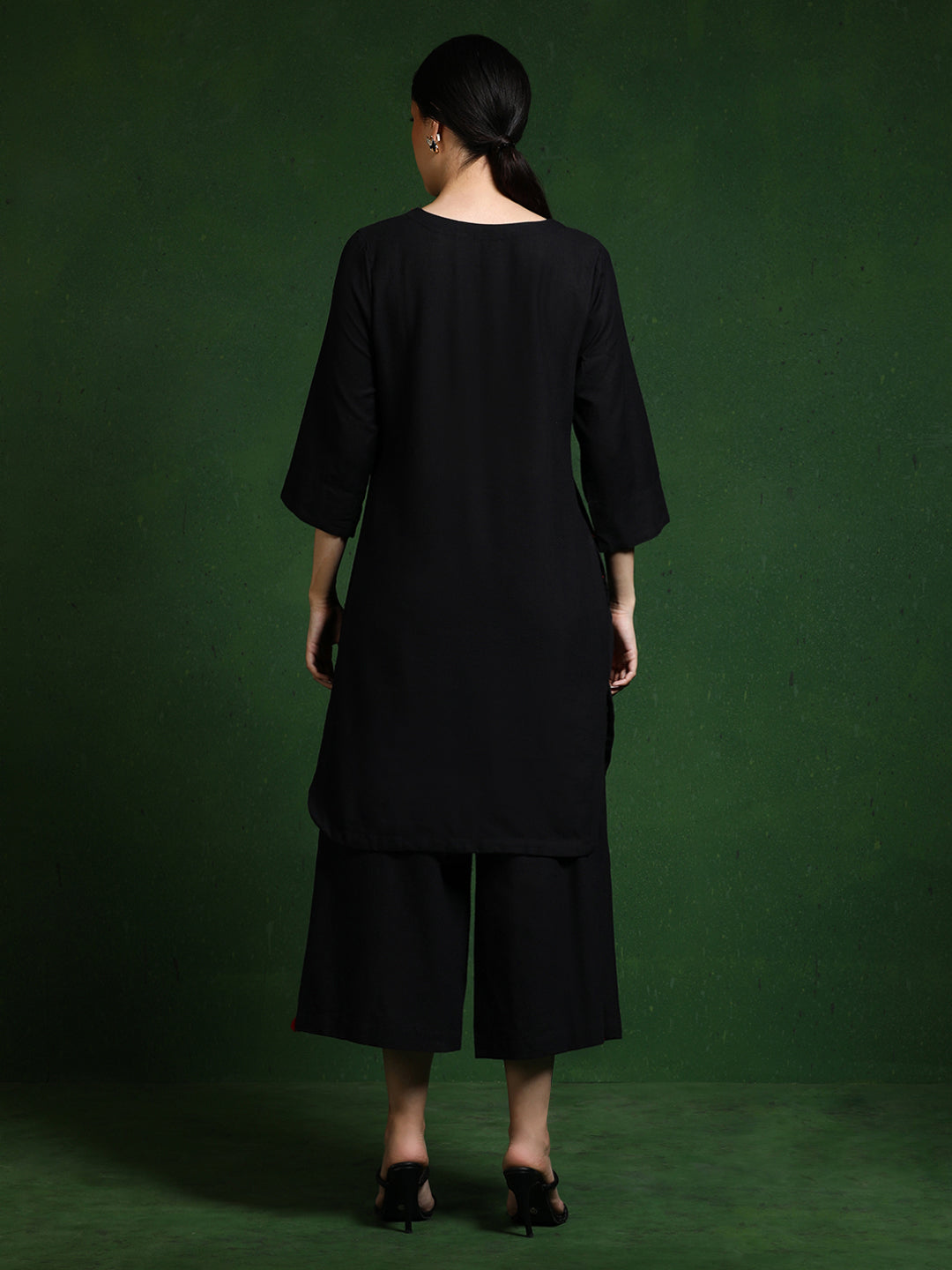 Pure cotton Solid kurta sets with palazzo