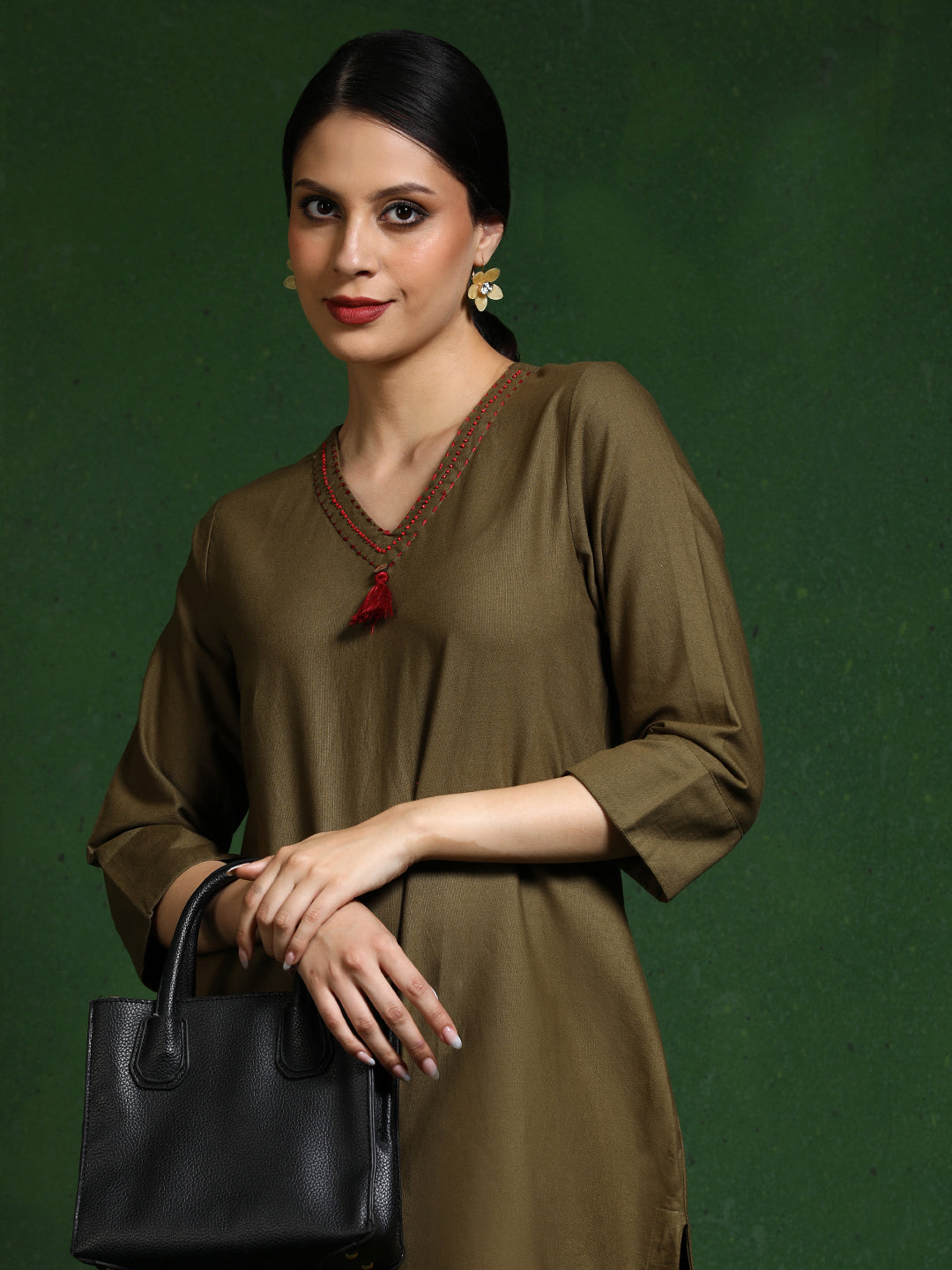 Pure cotton Solid kurta sets with palazzo