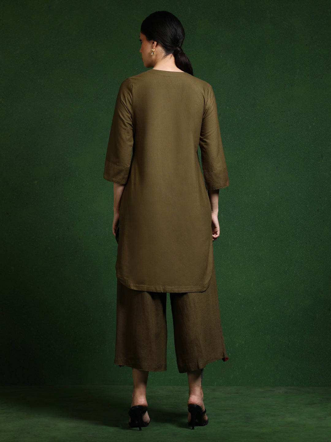 Pure cotton Solid kurta sets with palazzo