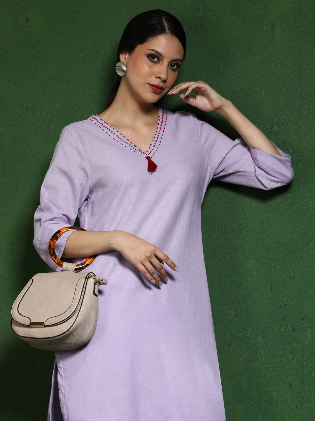 Pure cotton Solid kurta sets with palazzo