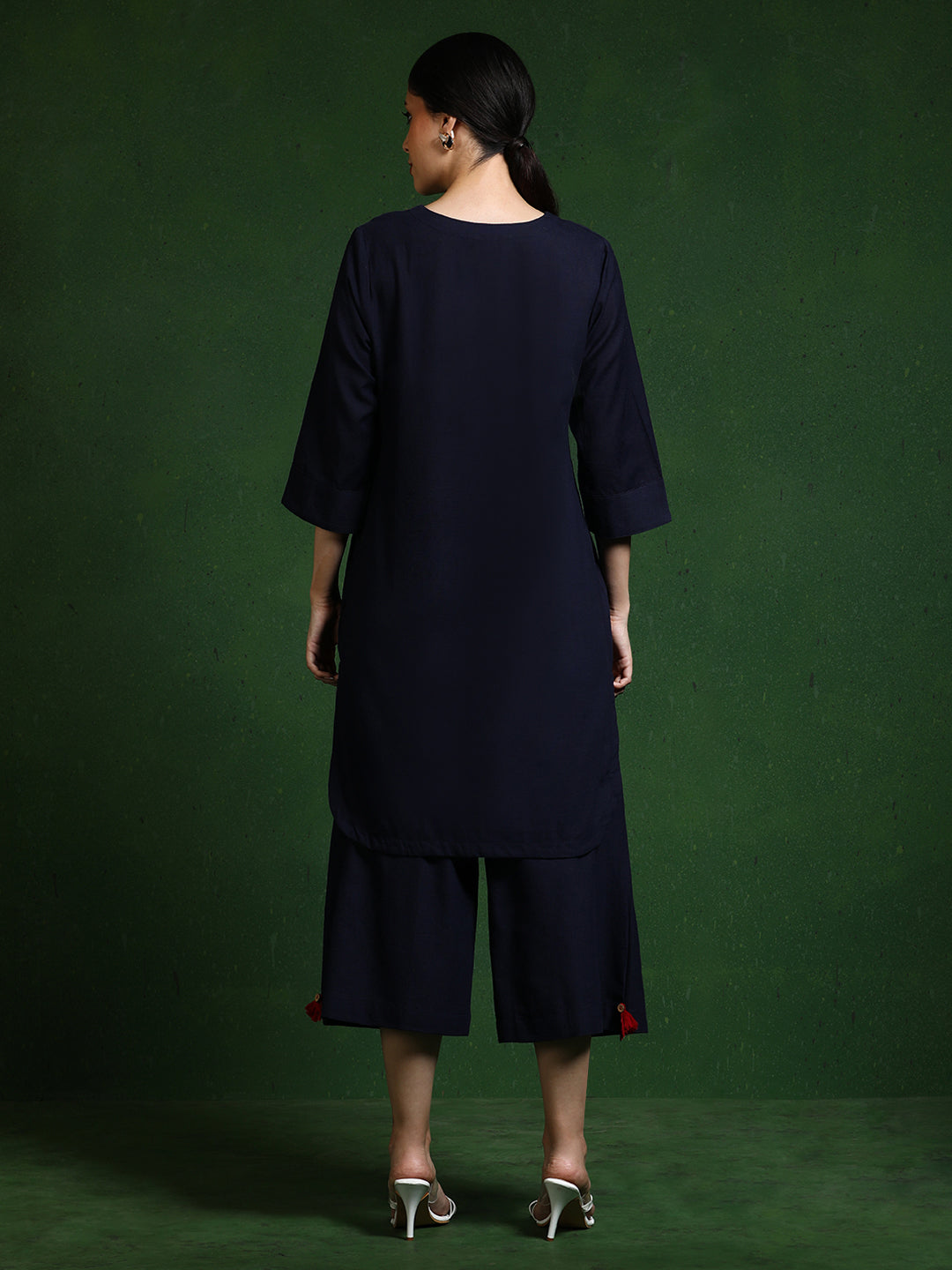 Pure cotton Solid kurta sets with palazzo