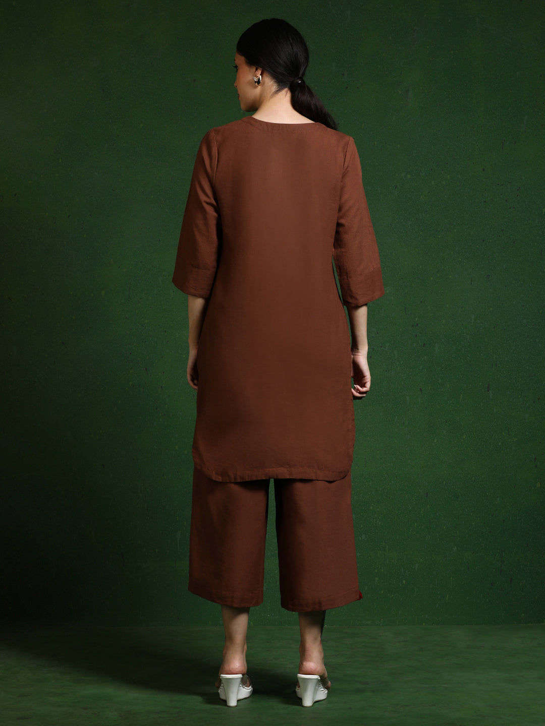 Pure cotton Solid kurta sets with palazzo