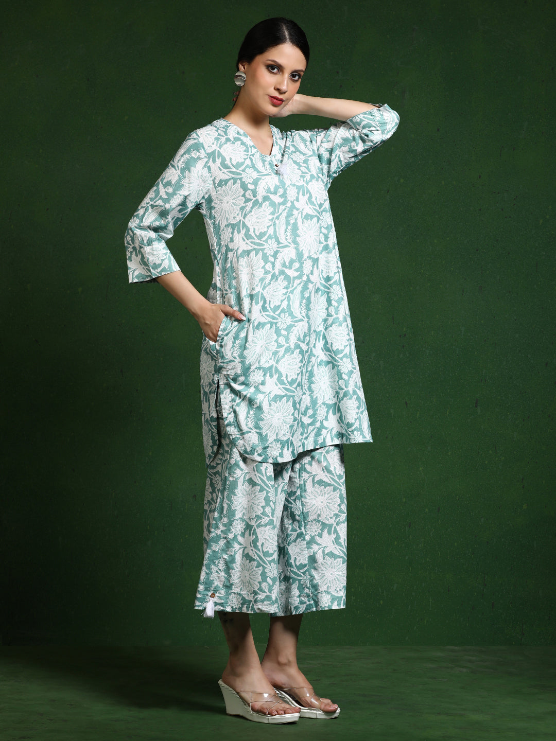 Pure cotton Printed kurta sets with palazzo