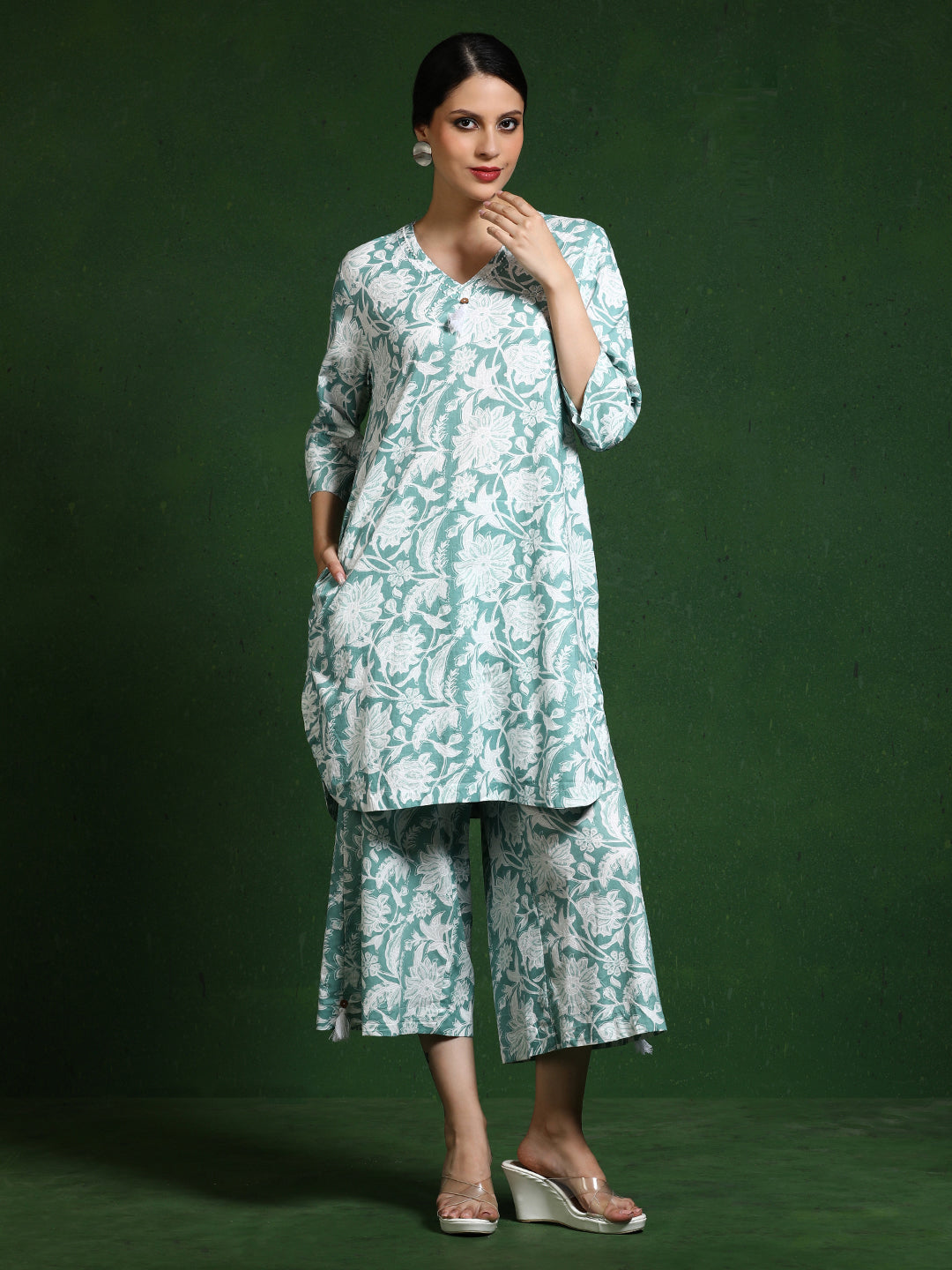 Pure cotton Printed kurta sets with palazzo