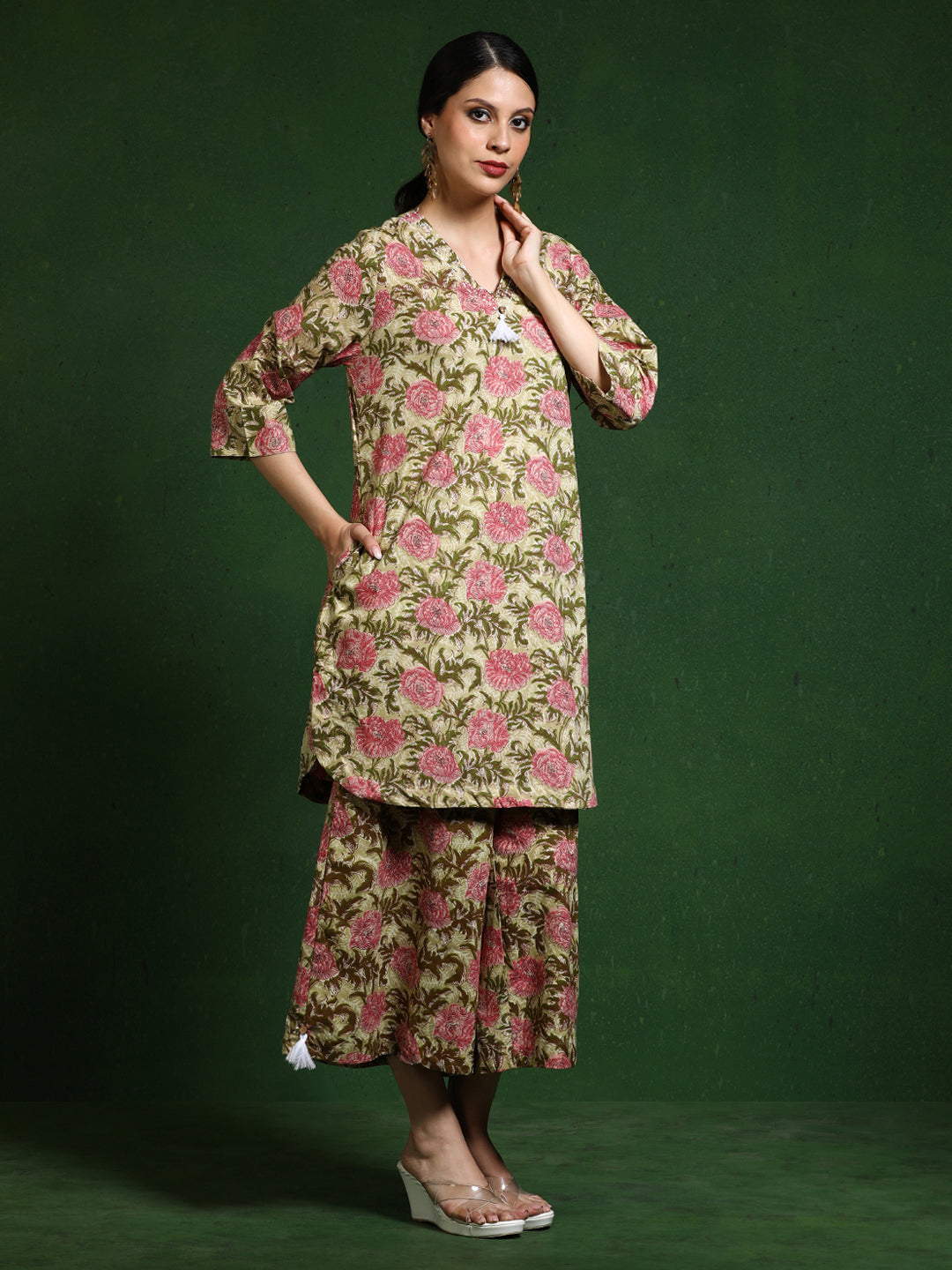 Pure cotton Printed kurta sets with palazzo