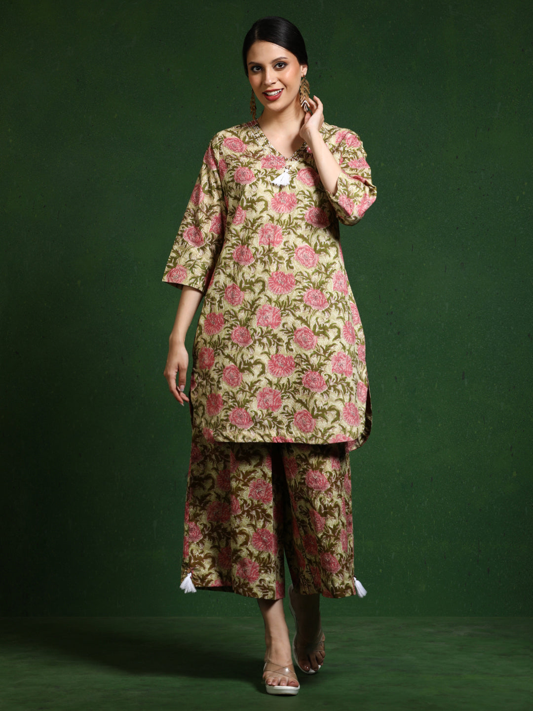 Pure cotton Printed kurta sets with palazzo