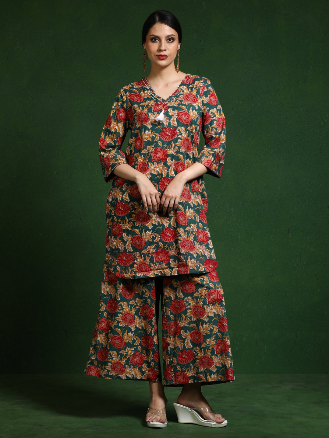 Pure cotton Printed kurta sets with palazzo