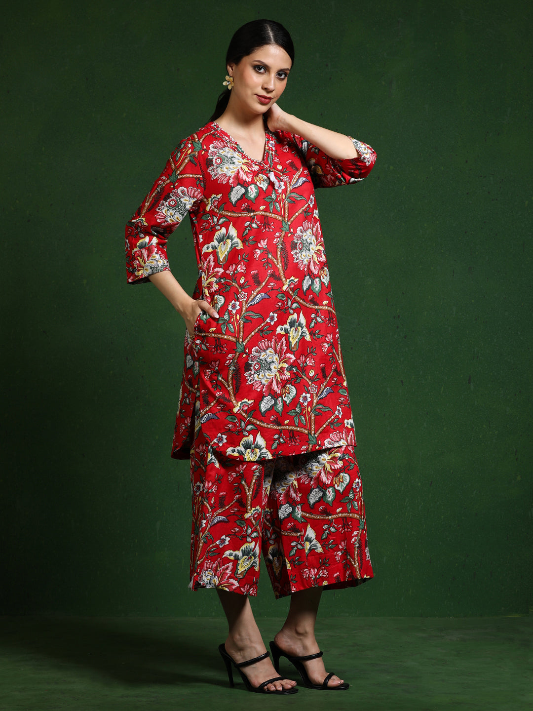 Pure cotton Printed kurta sets with palazzo