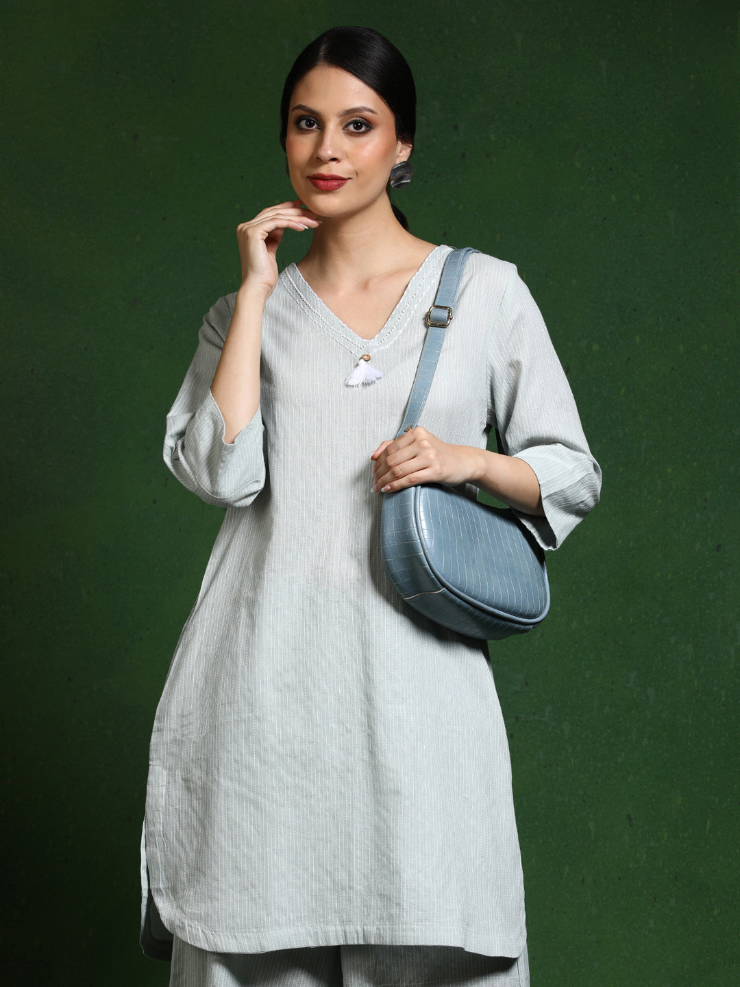 Pure cotton Solid kurta sets with palazzo