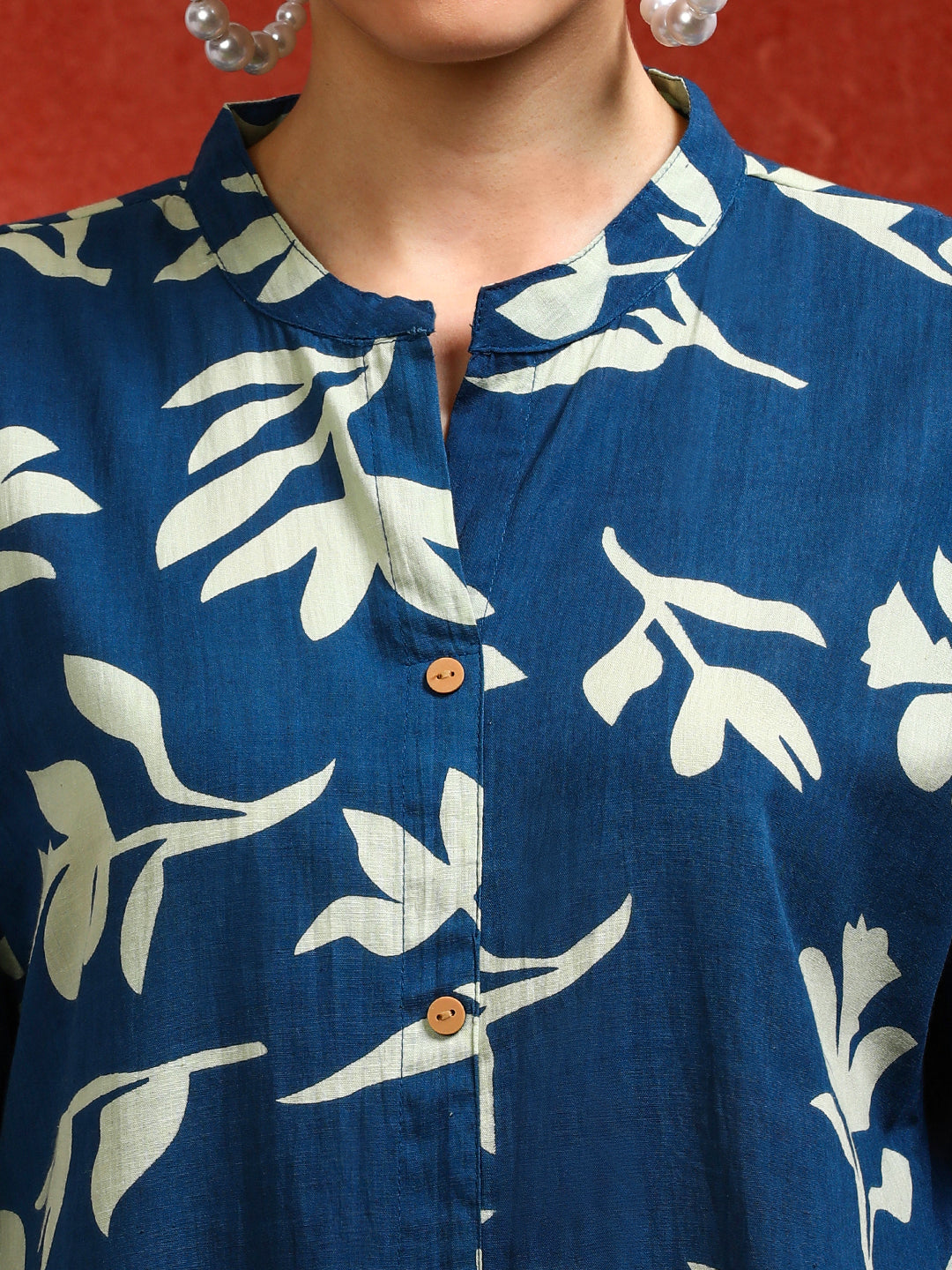 Floral Printed A-Line Pure Cotton Kurta & Trousers Sets