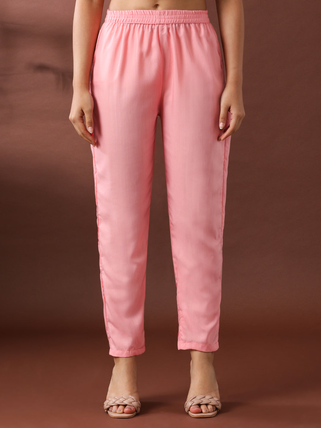 Floral Embroidered Straight Kurta & Trousers Sets