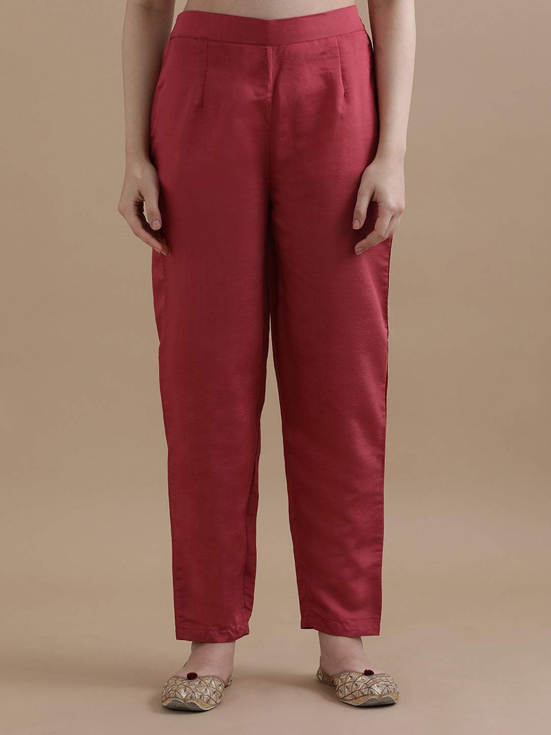 Embroidered Chanderi Cotton Ethnic Motifs Kurta Sets With Dupatta