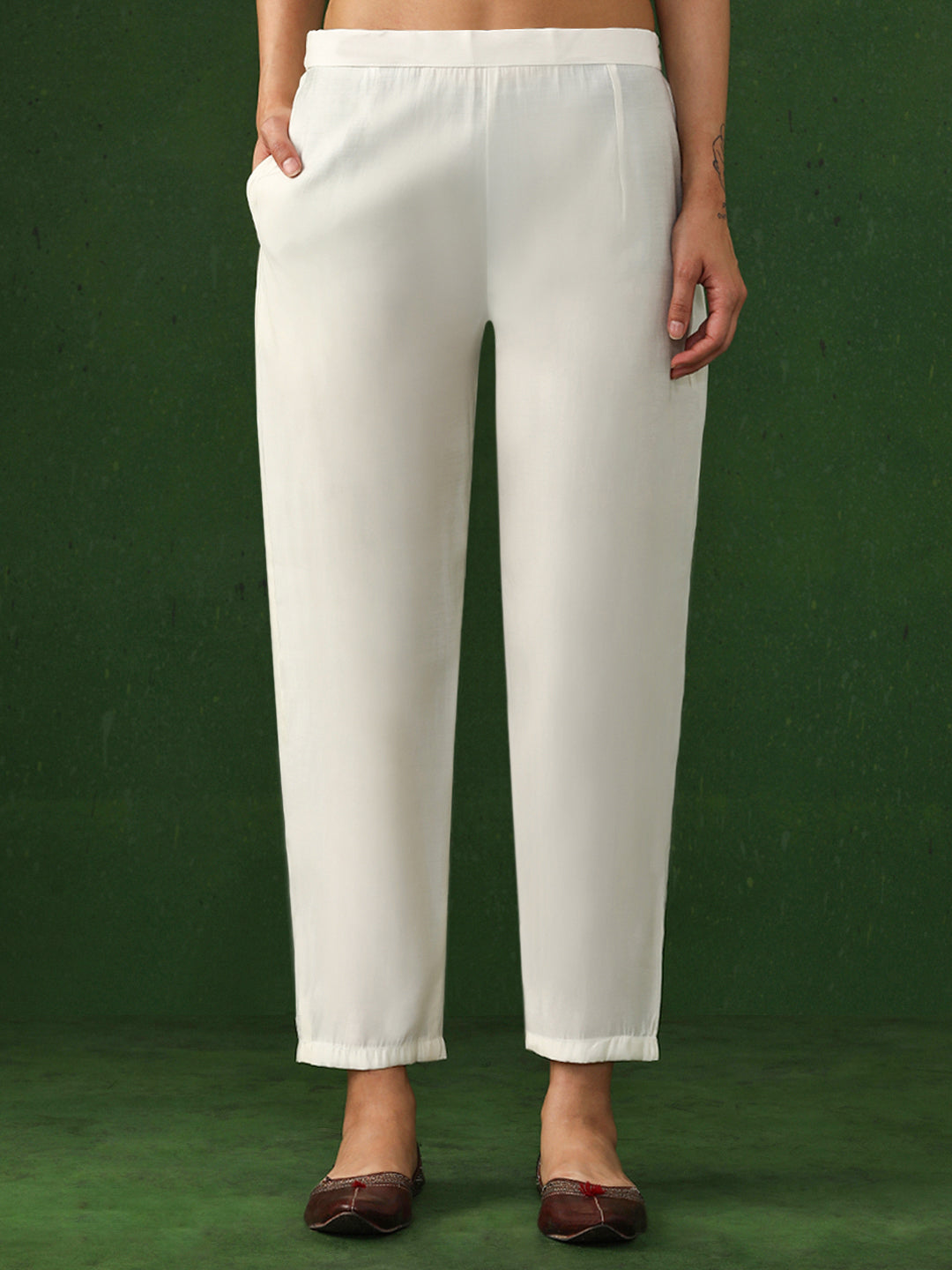 Floral Embroidered Straight Silk Blend Kurta & Trousers Sets