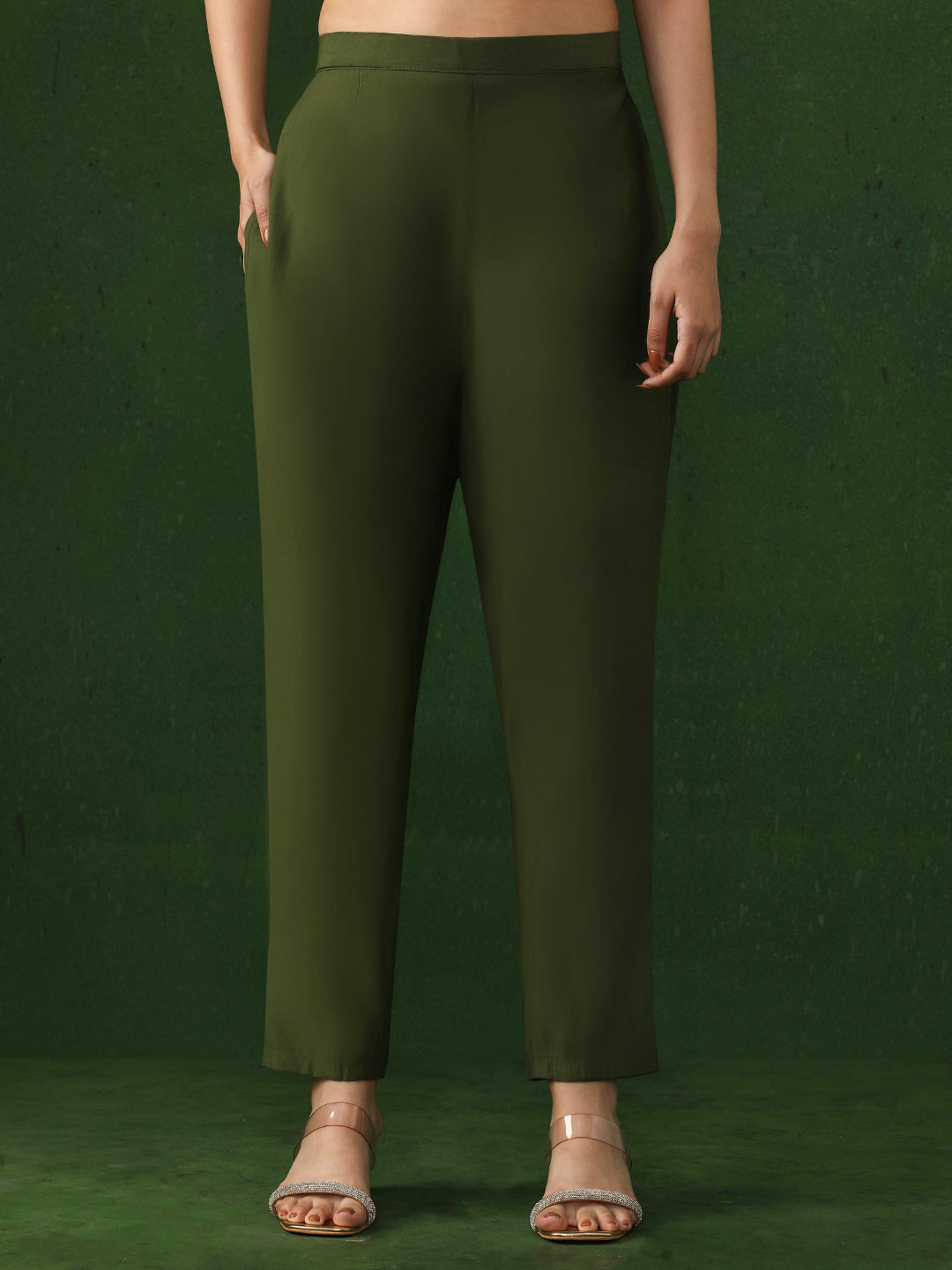 Floral Embroidered Straight Chanderi Silk Kurta & Trousers Sets