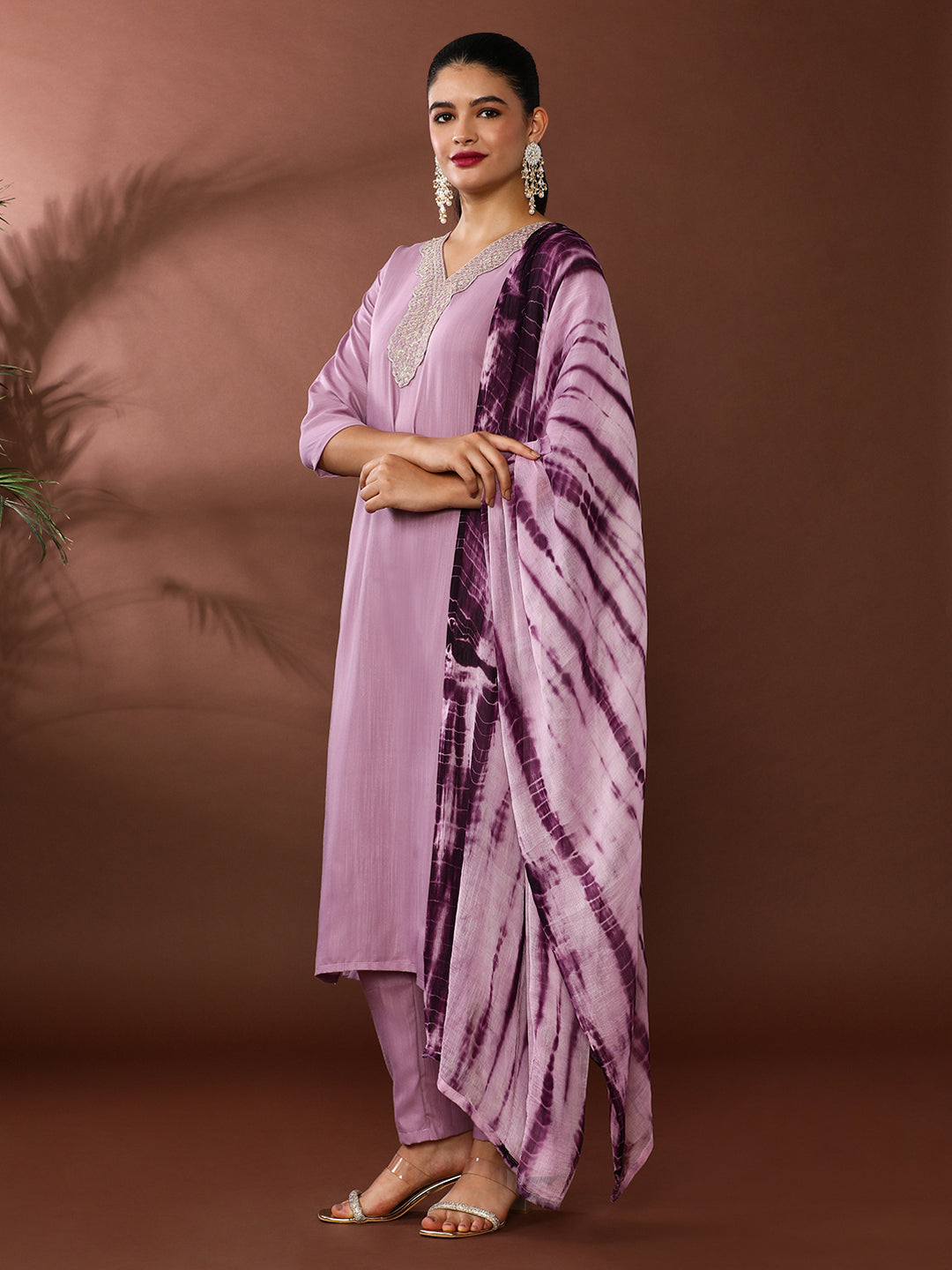 Floral Embroidered Kurta & Trousers Sets