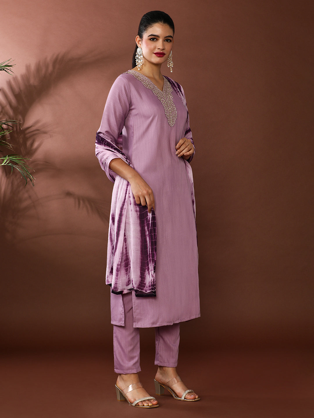 Floral Embroidered Kurta & Trousers Sets