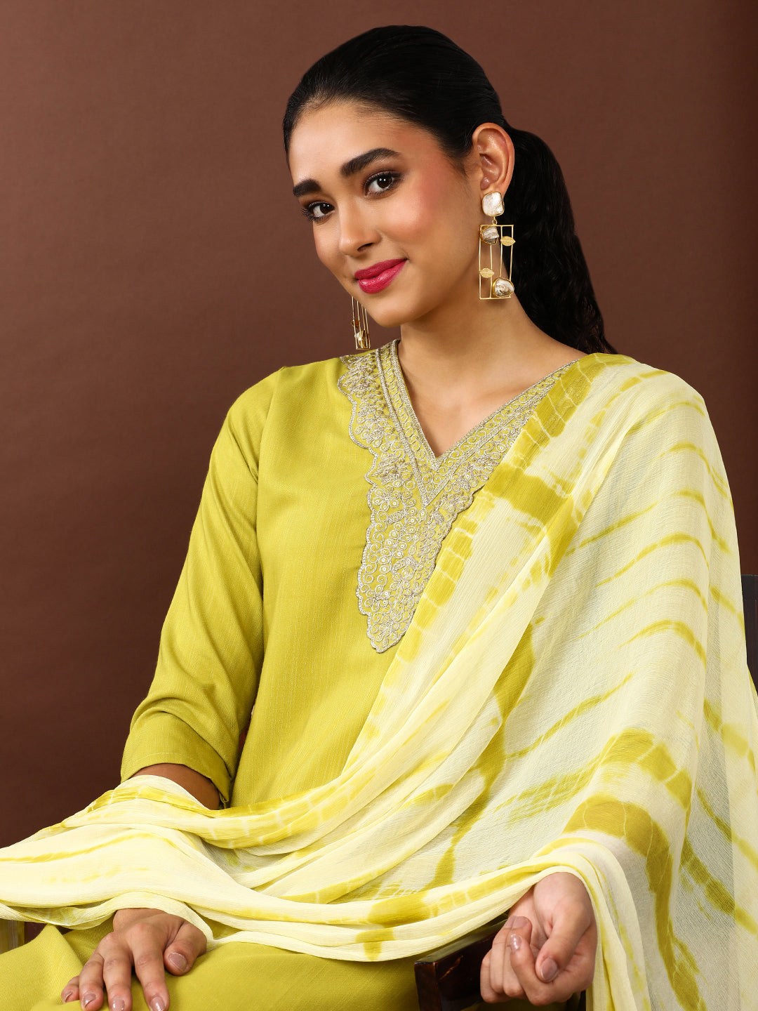 Floral Embroidered Kurta & Trousers Sets