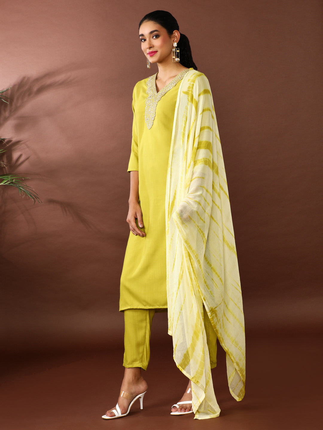 Floral Embroidered Kurta & Trousers Sets