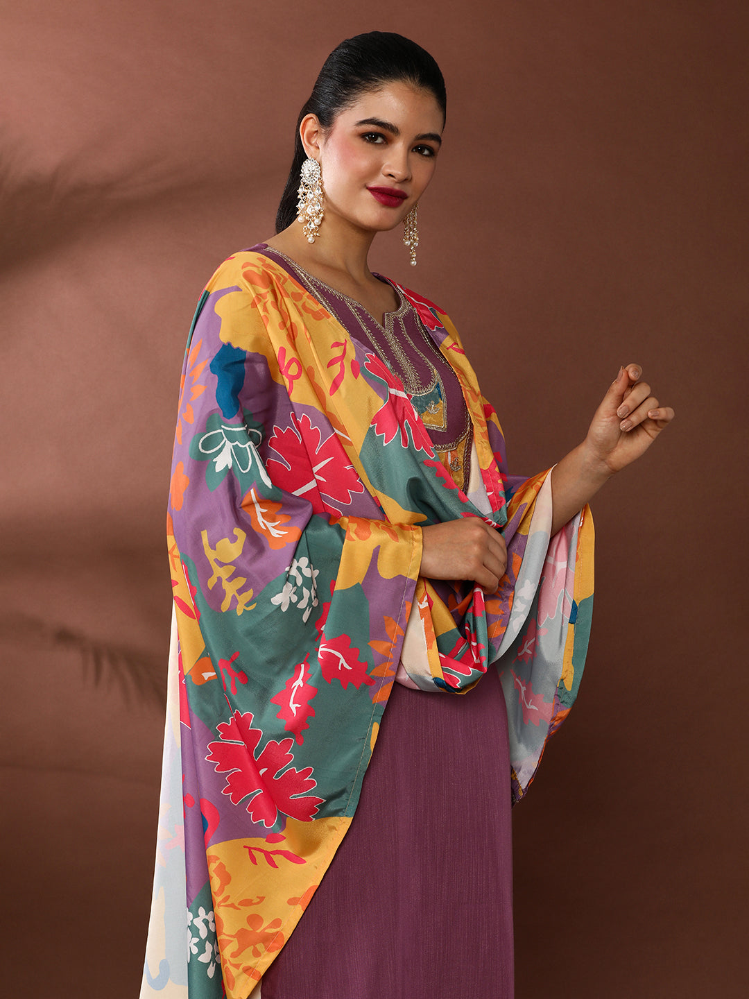 Solid Embroidered Kurta & Trousers Sets