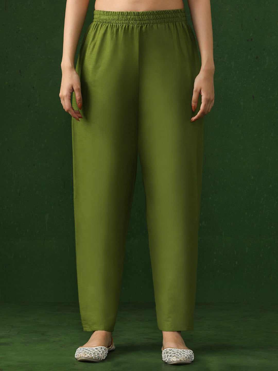 Floral Embroidered A-Line Pure Cotton Kurta & Trousers Sets