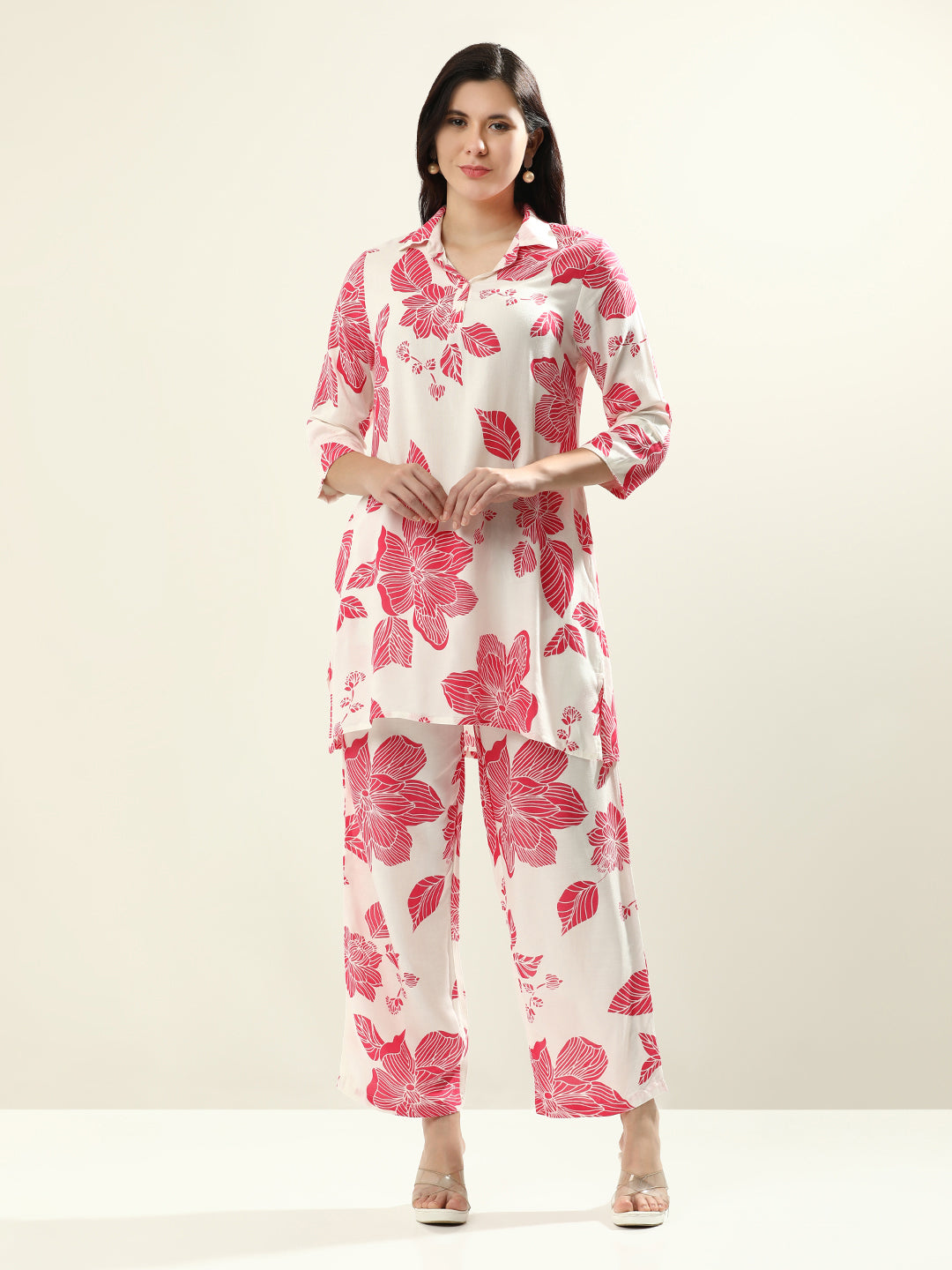 Printed Floral Pure Cotton Kurta Sets