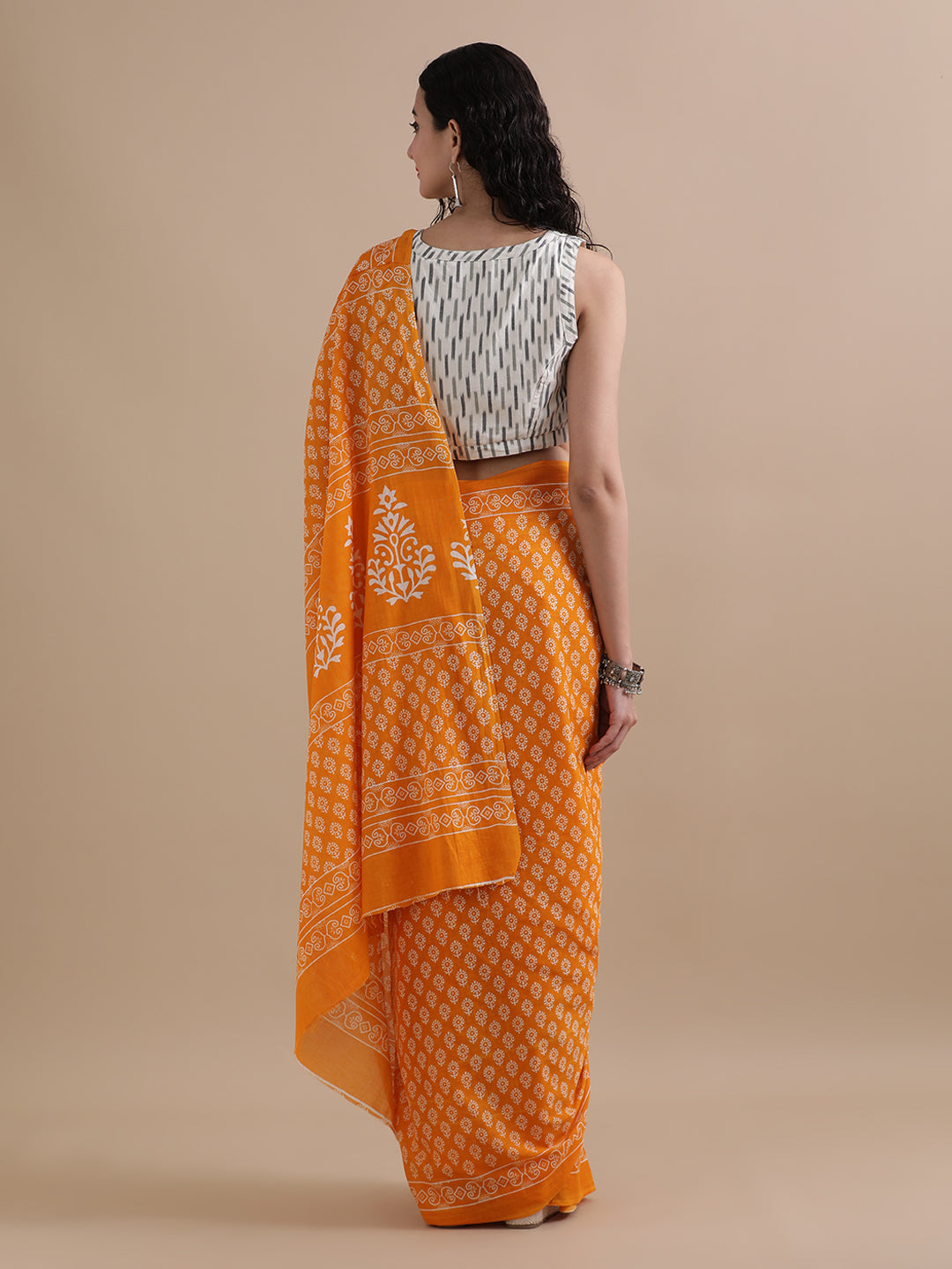 Mulmul Cotton Printed Saree