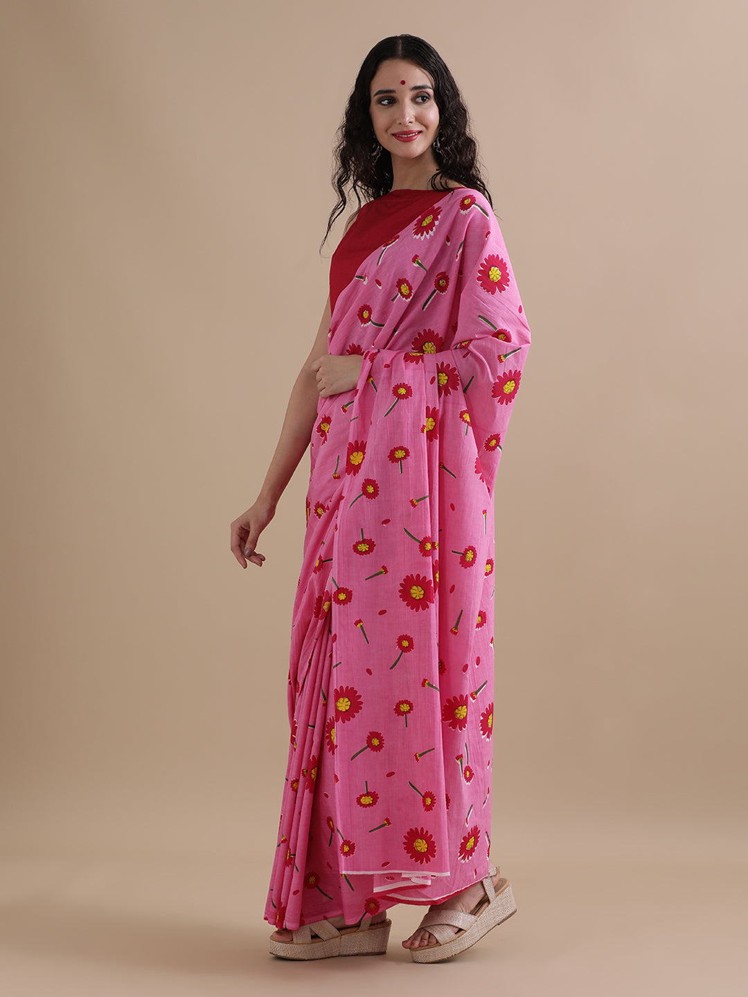 Mulmul Cotton Printed Saree