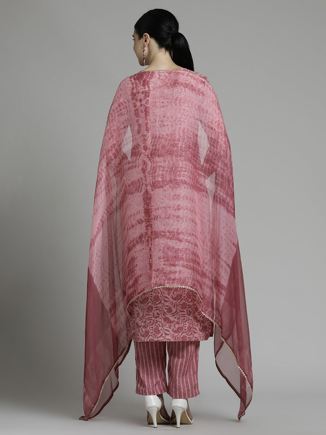 Paisley Printed Cotton Kurta Set With Dupatta