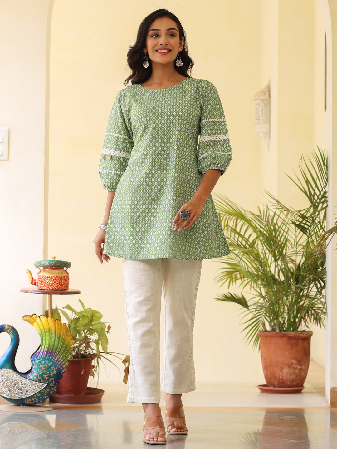 Female A line short kurta
