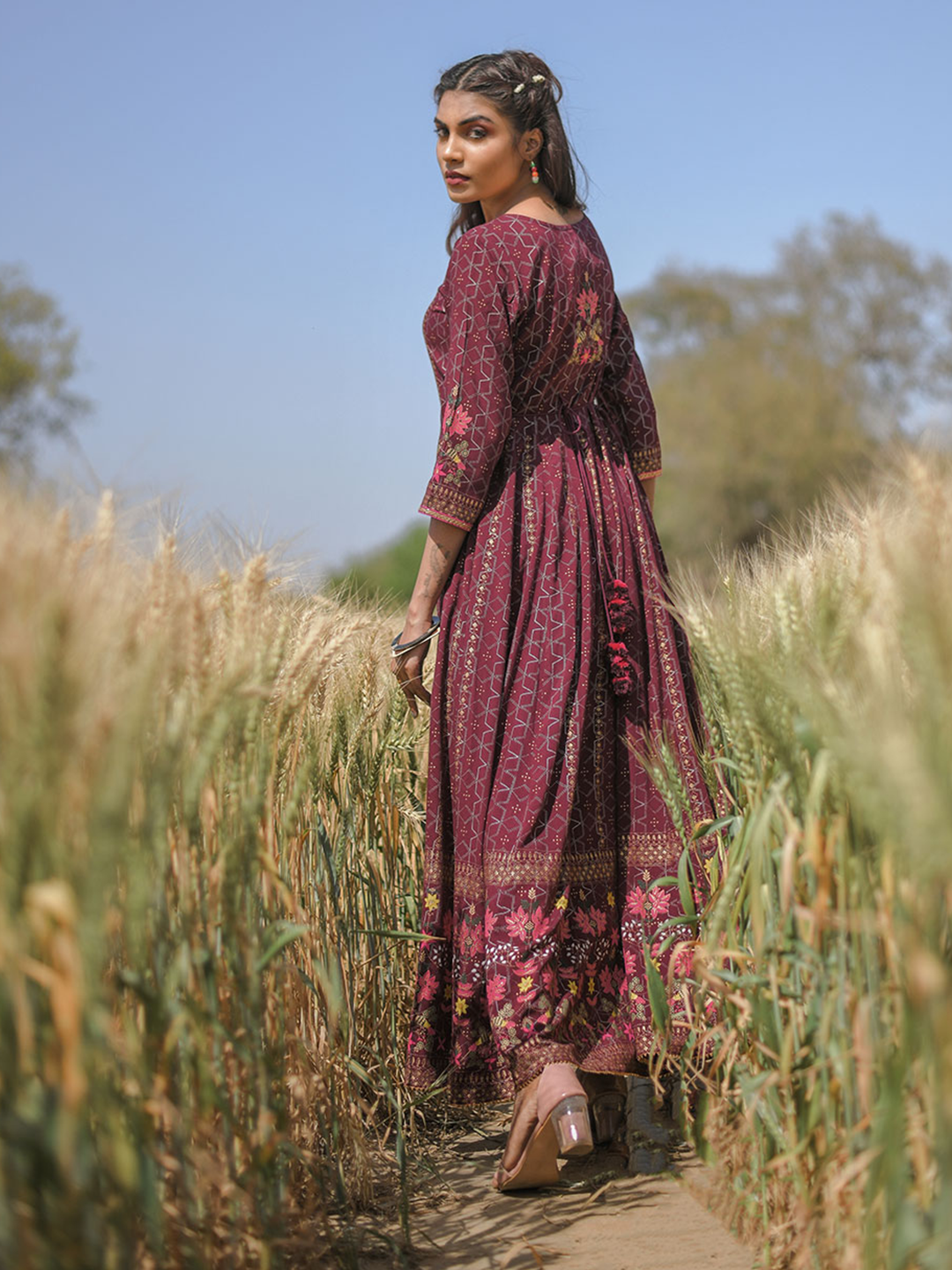 Buy ethnic brown shade kurta for women