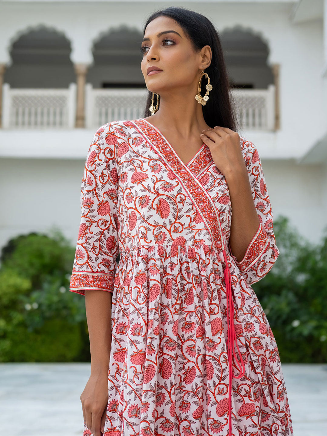 NEW PRINTED SOFT COTTON ANGRAKHA KURTA