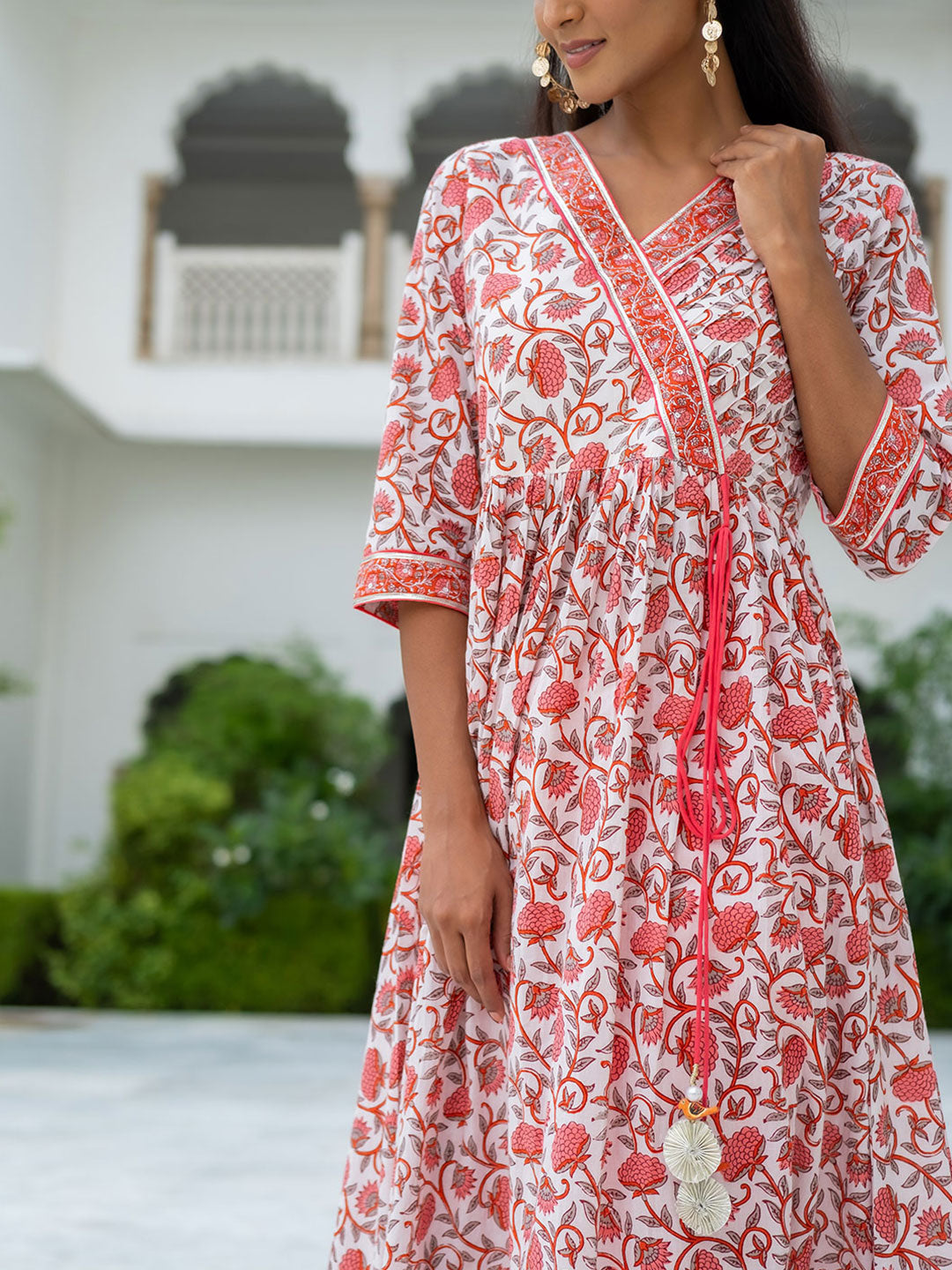 SHOP 3/4TH SLEEVES ANGRAKHA KURTA WITH PANTS