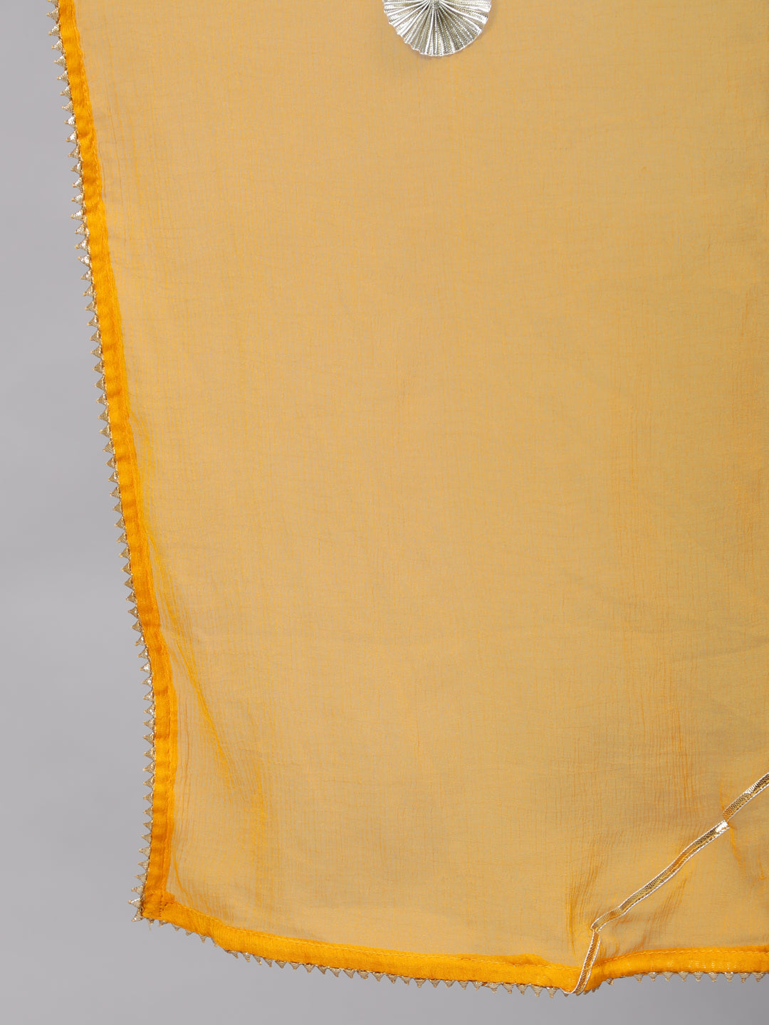 Mustard Flared Cotton Short Kurta With Sharara And Dupatta