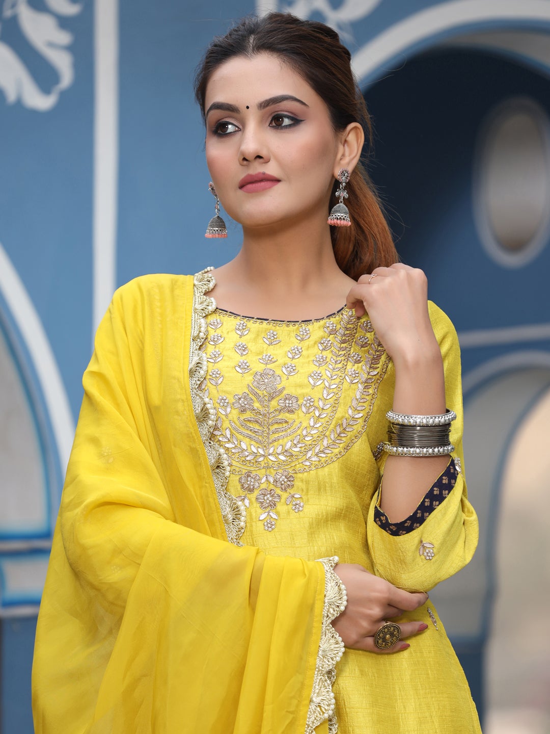 Handcrafted Kurta Sets With Gota Work