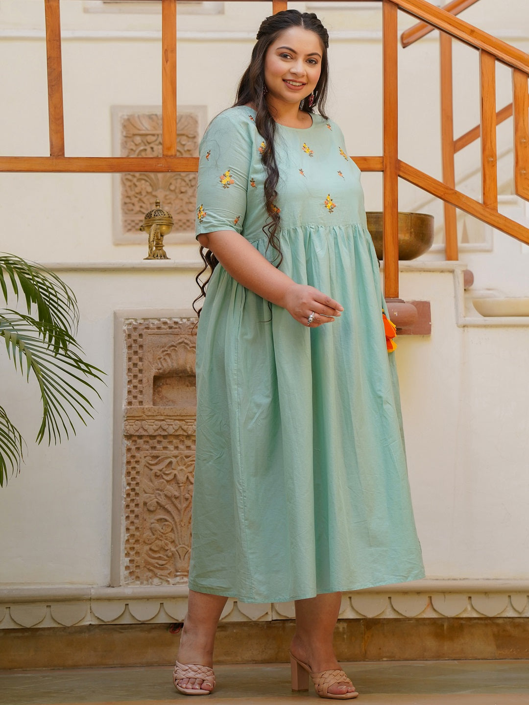 designer flared kurta for ladies