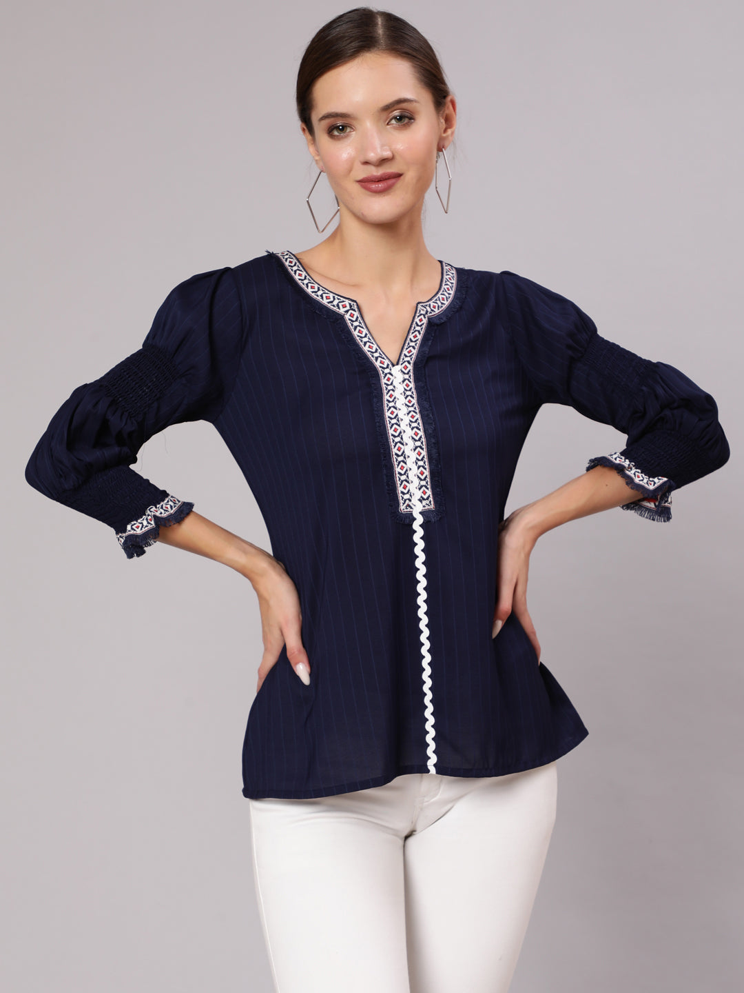 Buy Silk Blue Top Online