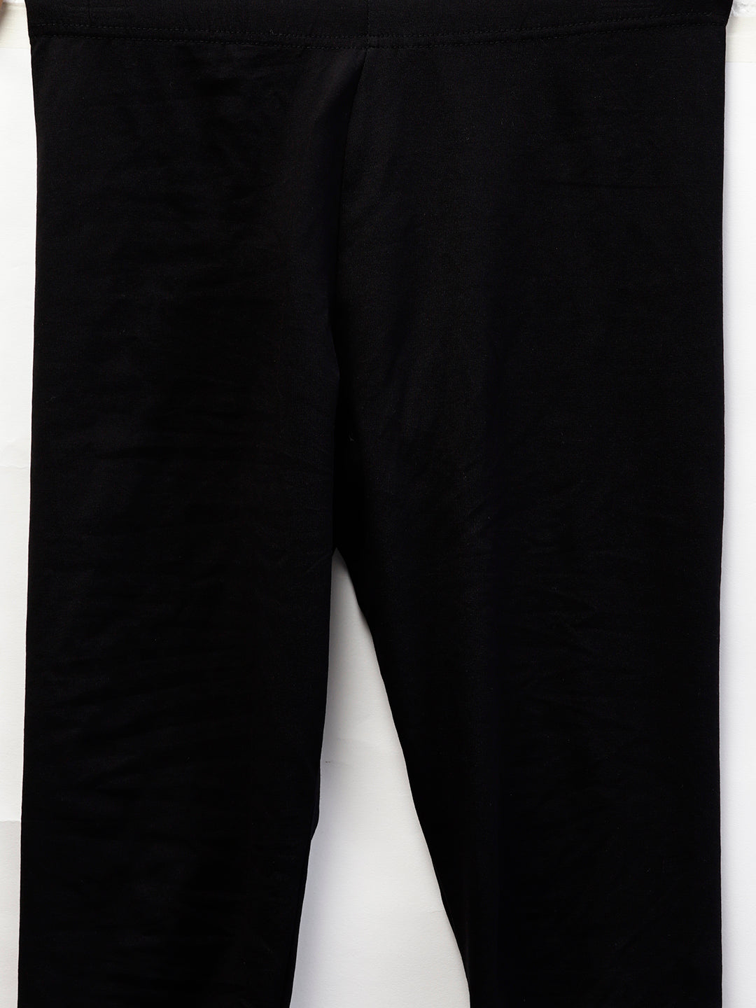 Black Solid Cotton Lycra Leggings