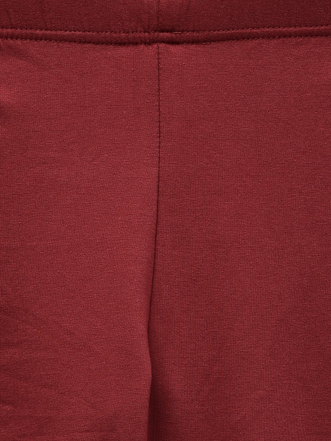 Maroon Solid Cotton Lycra Leggings