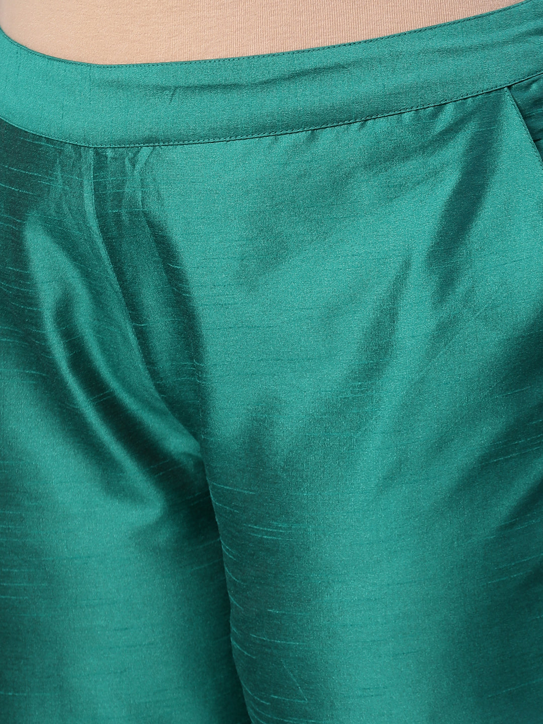 Blue Jacquard Woven Straight Kurta With Pants & Dupatta