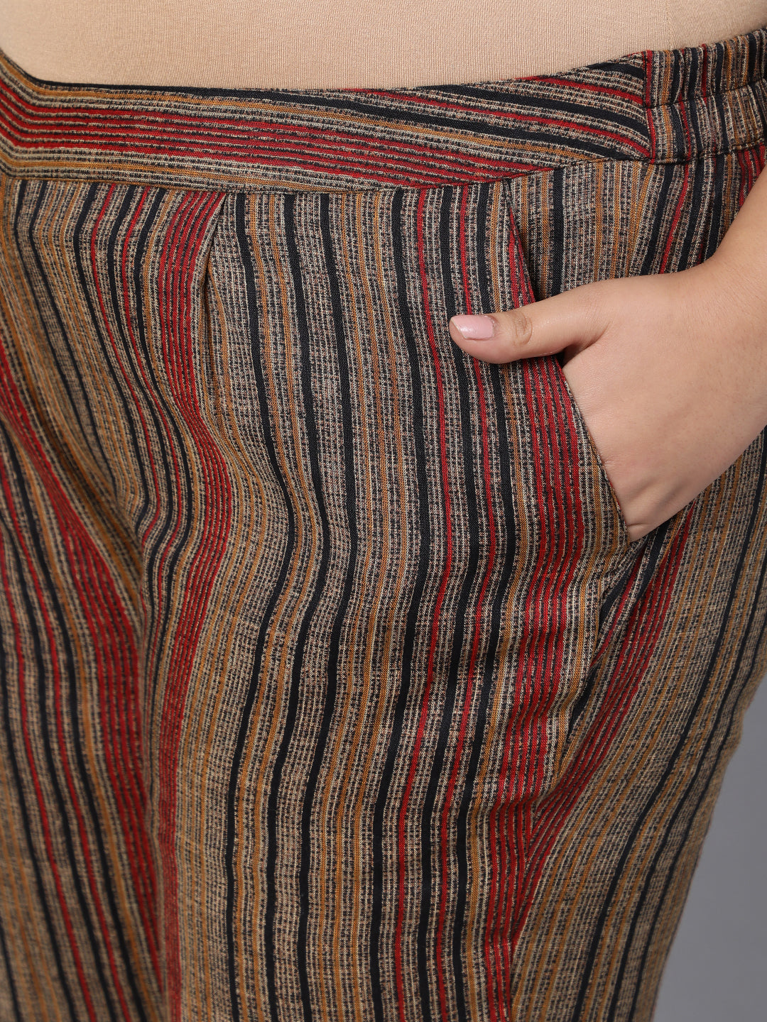 Black Printed Kurta With Pants